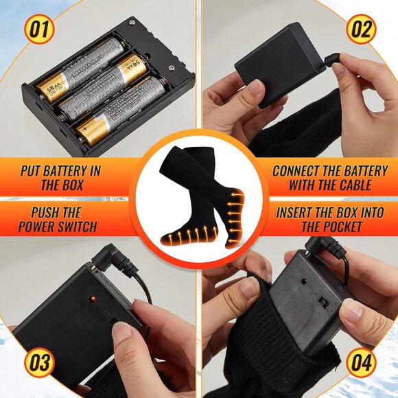 Unisex Battery Operated Electric Heated Socks 1 Pair - Picture 6 of 7